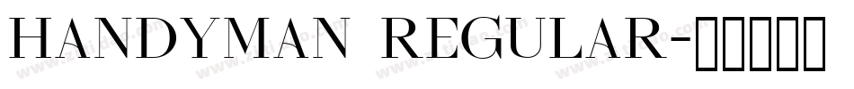HANDYMAN Regular字体转换